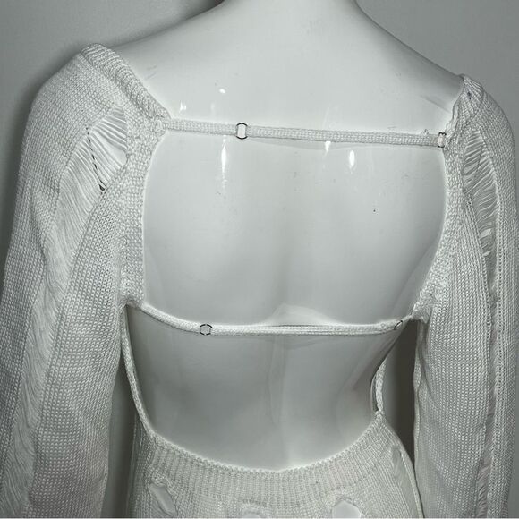 Unbranded Risque White Distressed Romper -- M - Picture 9 of 12